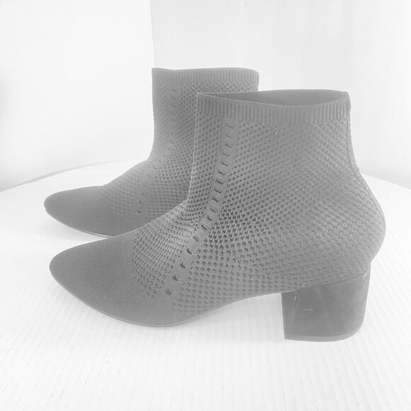 Eileen Fisher Vero Cuoio Purl Stretch Sock Bootie Heels – Size 9.5 - Picture 7 of 15